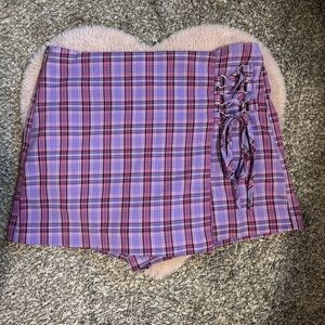 Plaid Pink Mini Skirt